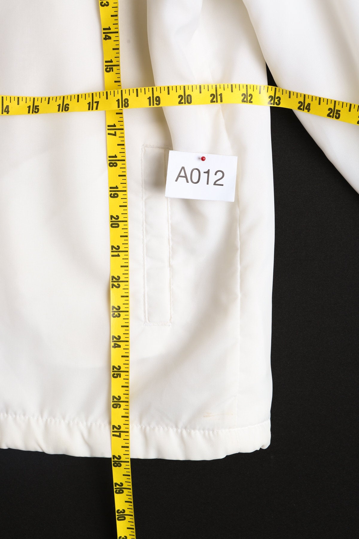 Vintage White Racing Nylon Jacket - Front Striped with