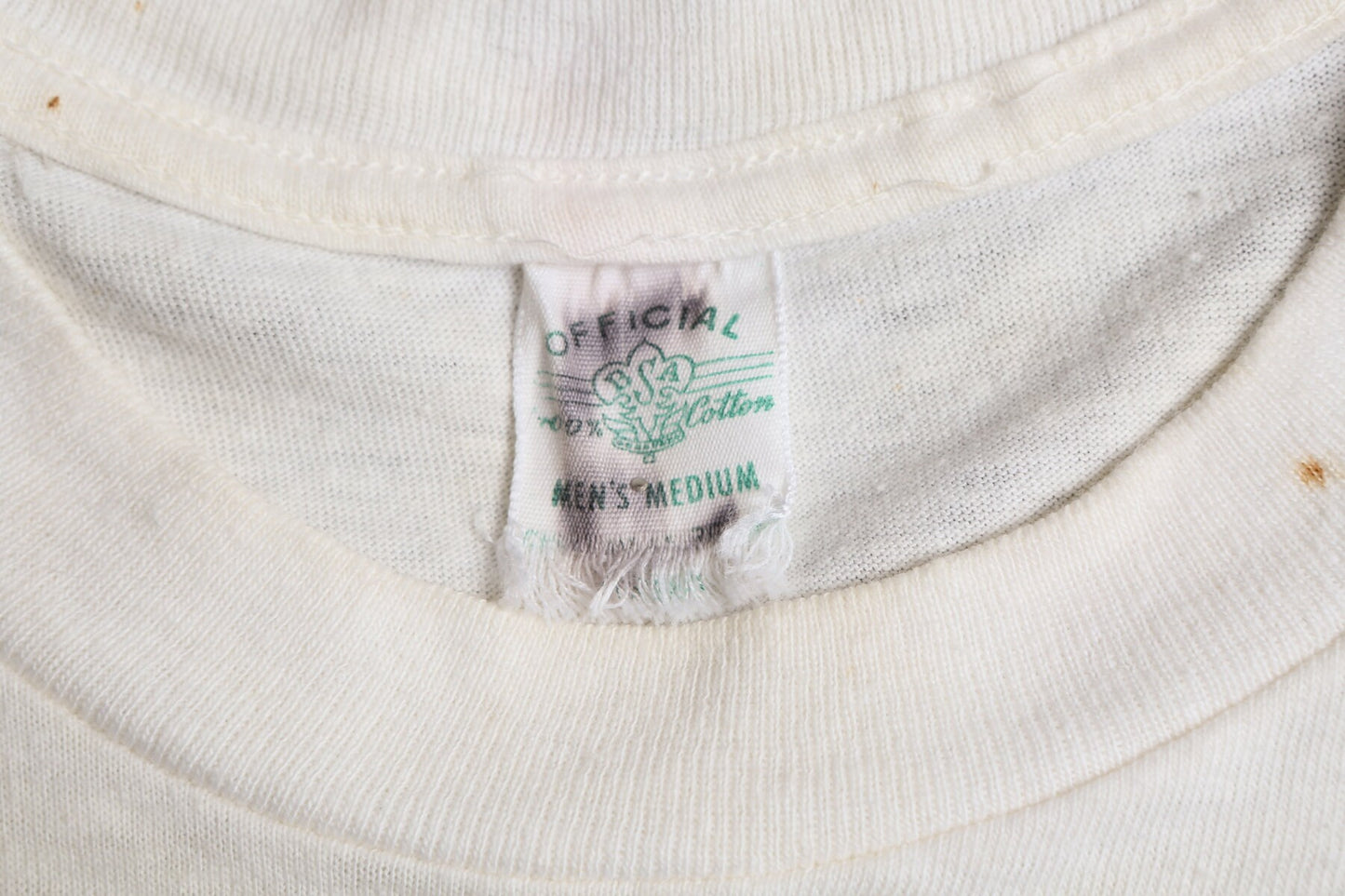 Vintage Boy Scouts of America White Graphic T-shirt - National Jamboree - Valley Forge Print 1964