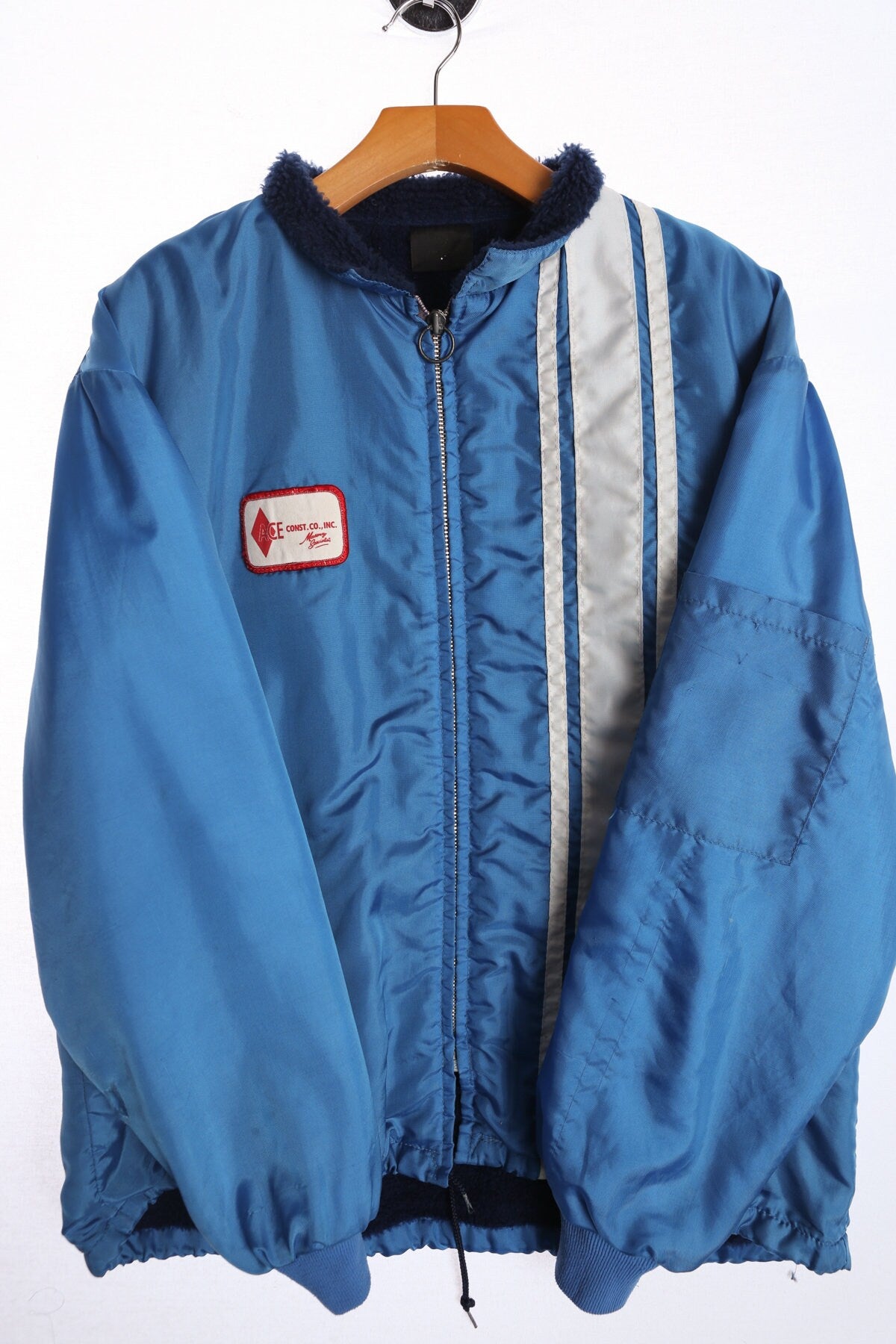 Vintage Blue Nylon Racing Jacket