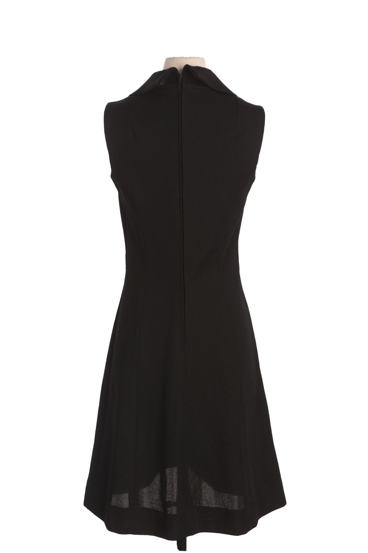 1970s Women Black Casual Poly Dress