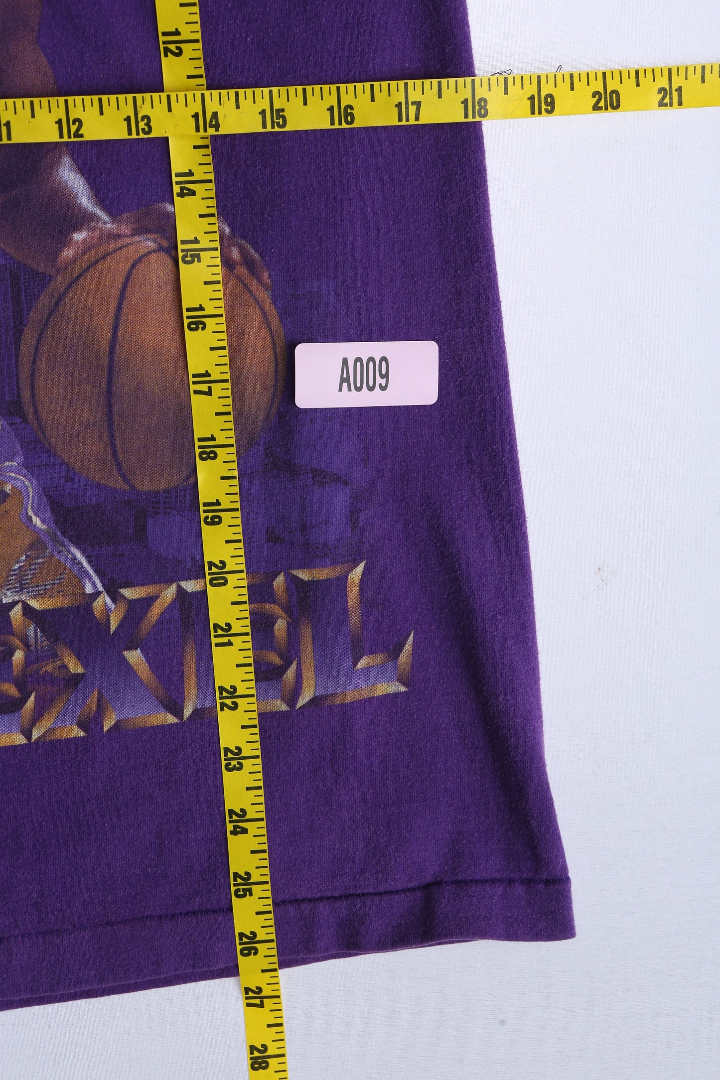 Vintage Van Axel Lakers Number 9 Purple Basketball Graphic Shirt