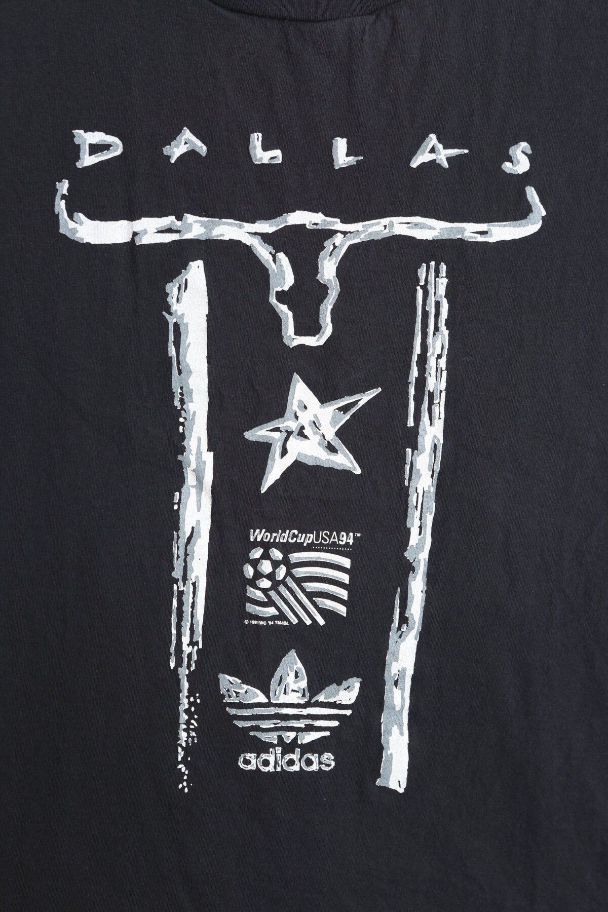 1994 Soccer World Cup Dallas Texas Black Adidas Graphic T-shirt