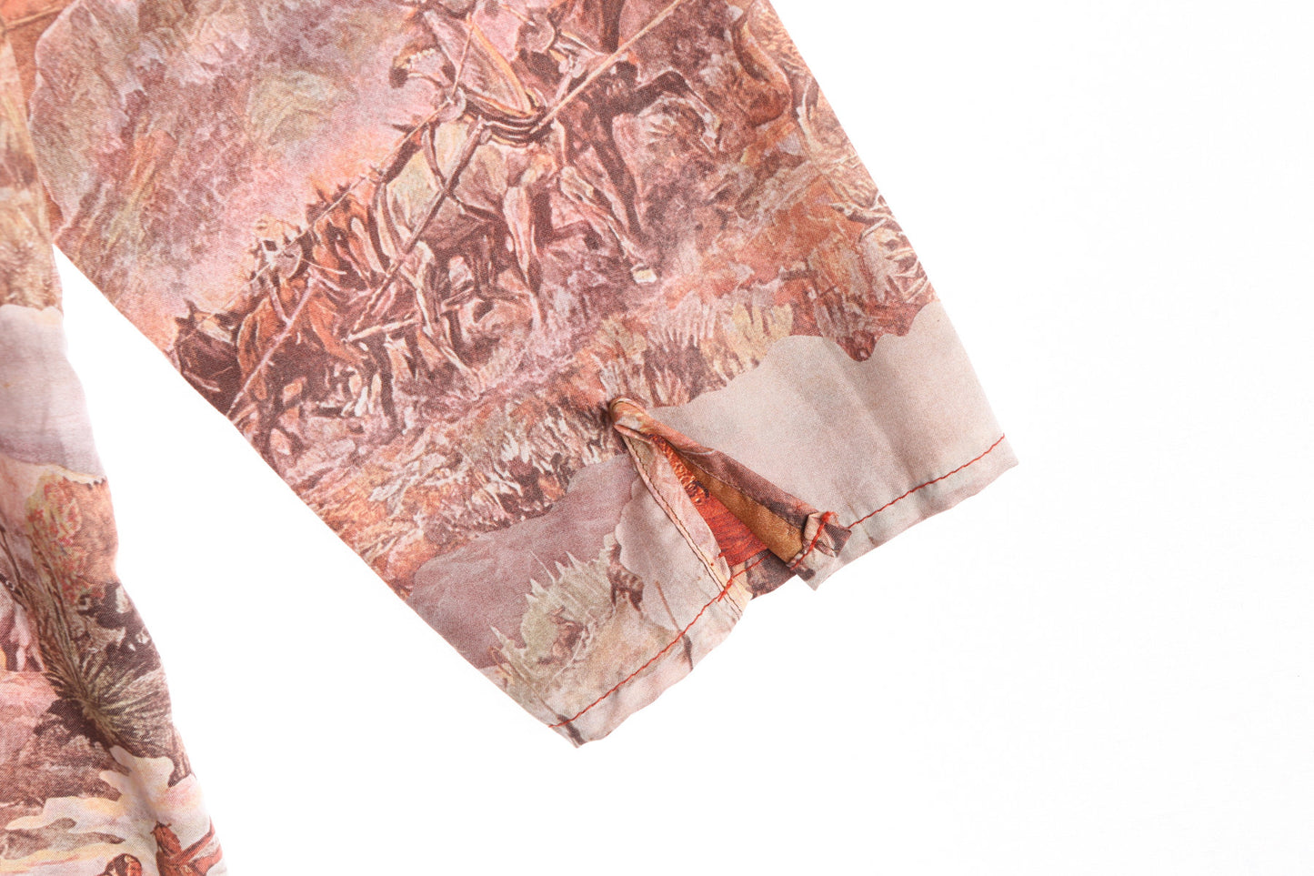 70s Men Western Graphic Button Up Shirt