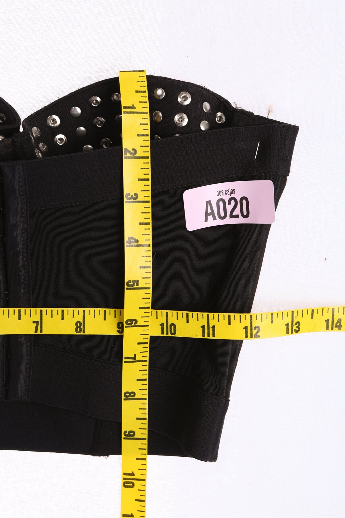 Black Strapless Corset with Studded Rhynestones