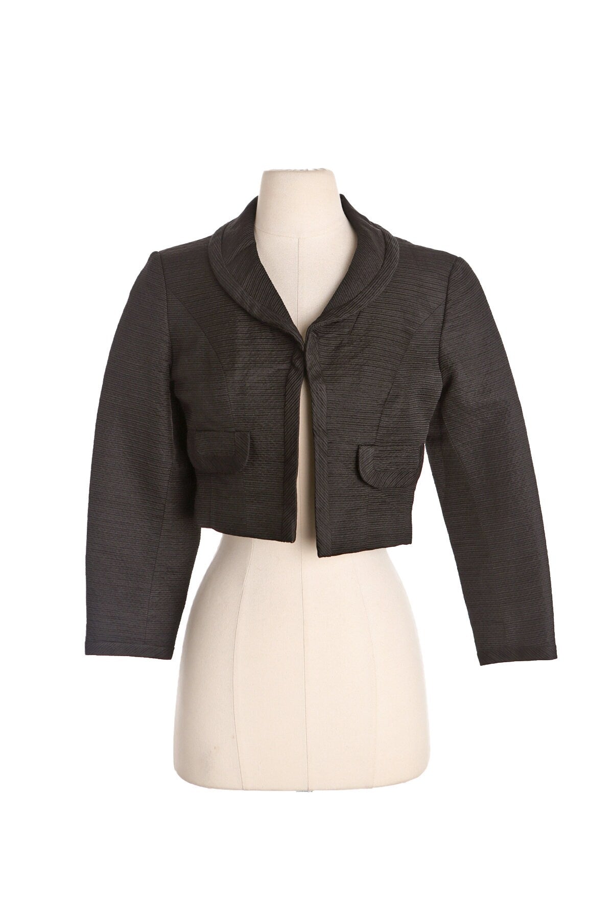 1950s Women Black Casual Jacket by Helen Rose