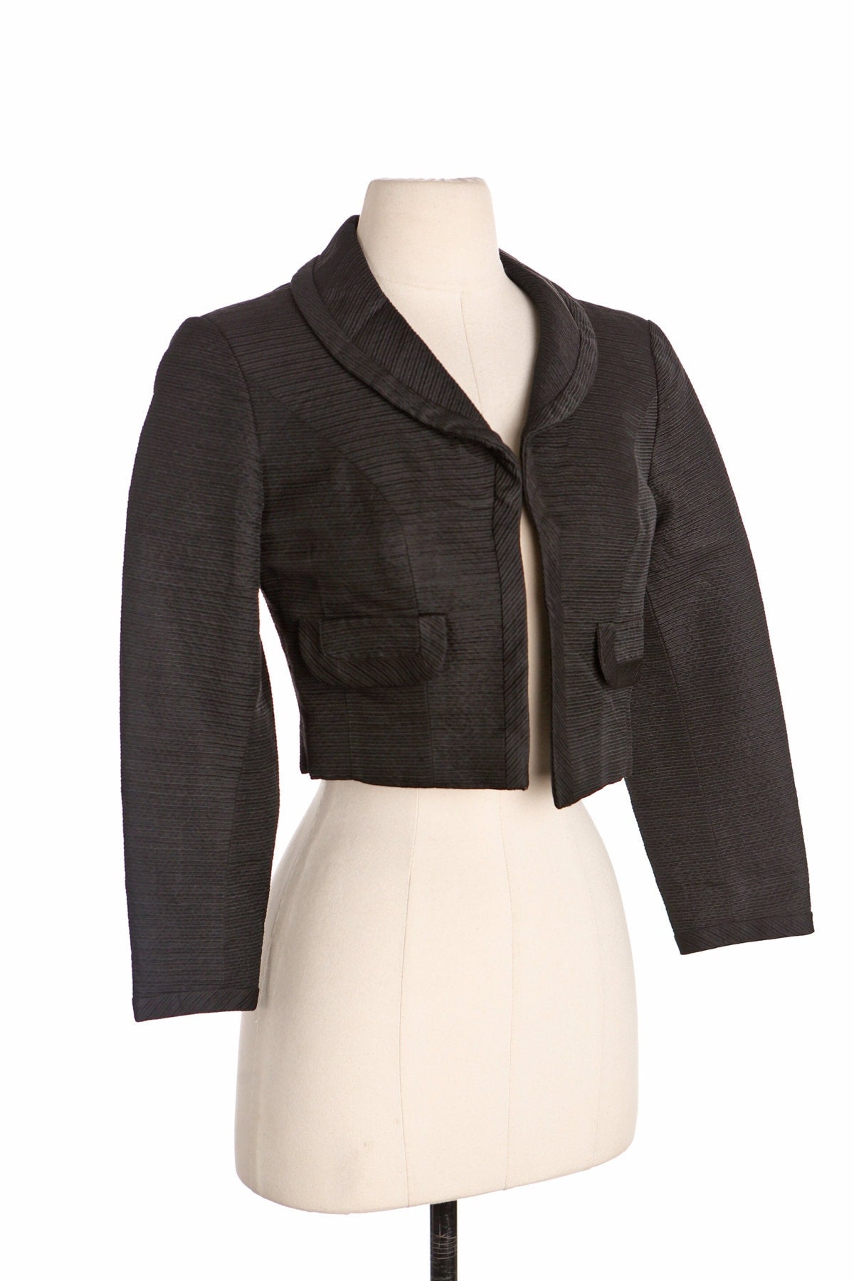 1950s Women Black Casual Jacket by Helen Rose