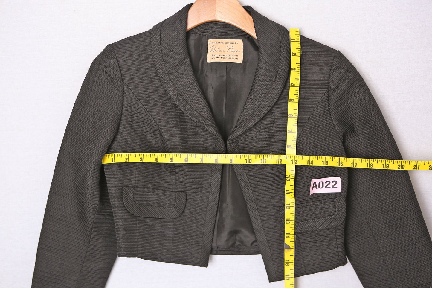 1950s Women Black Casual Jacket by Helen Rose