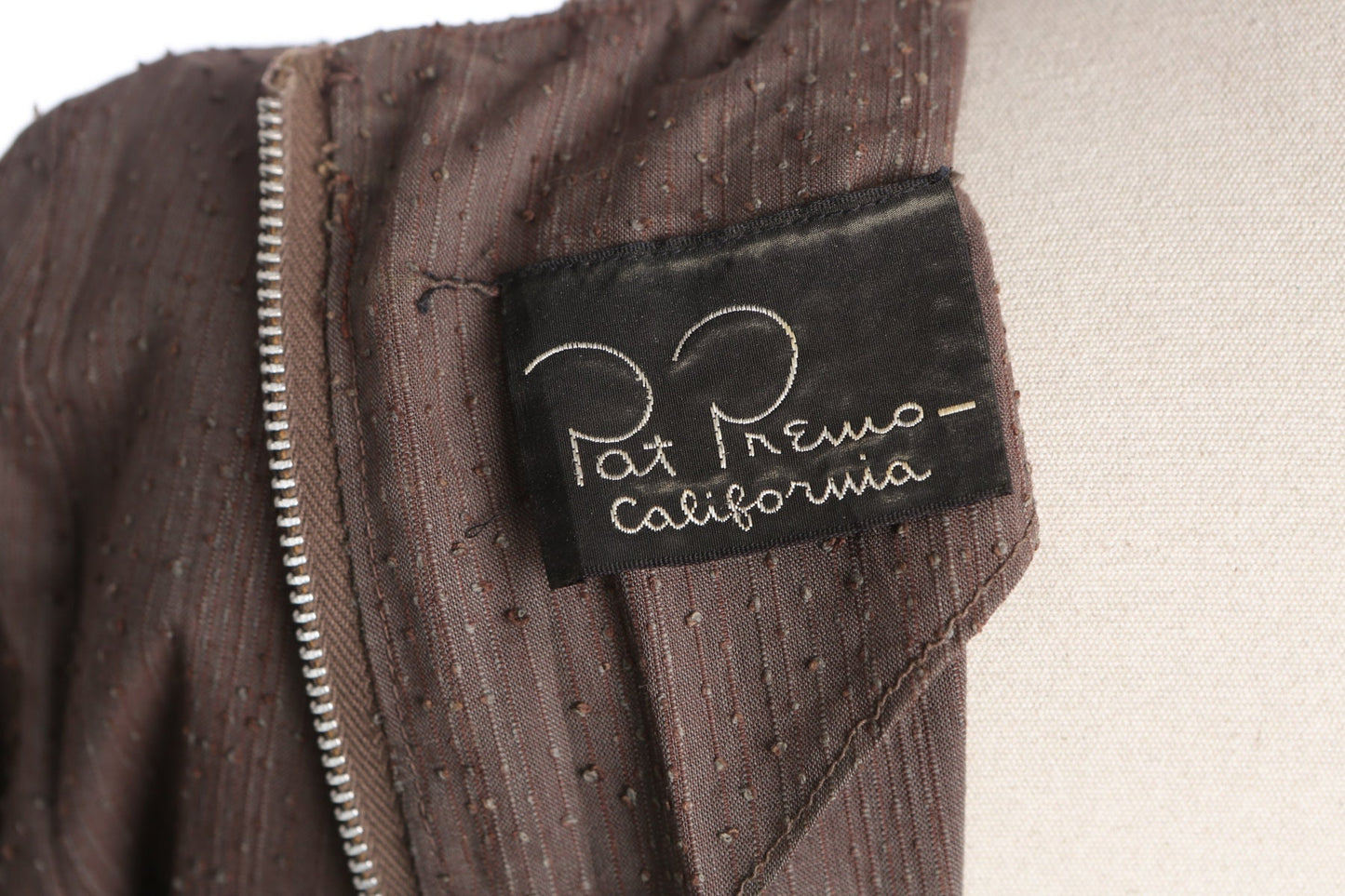 50s Women Brown Long Sleeve Casual Dress