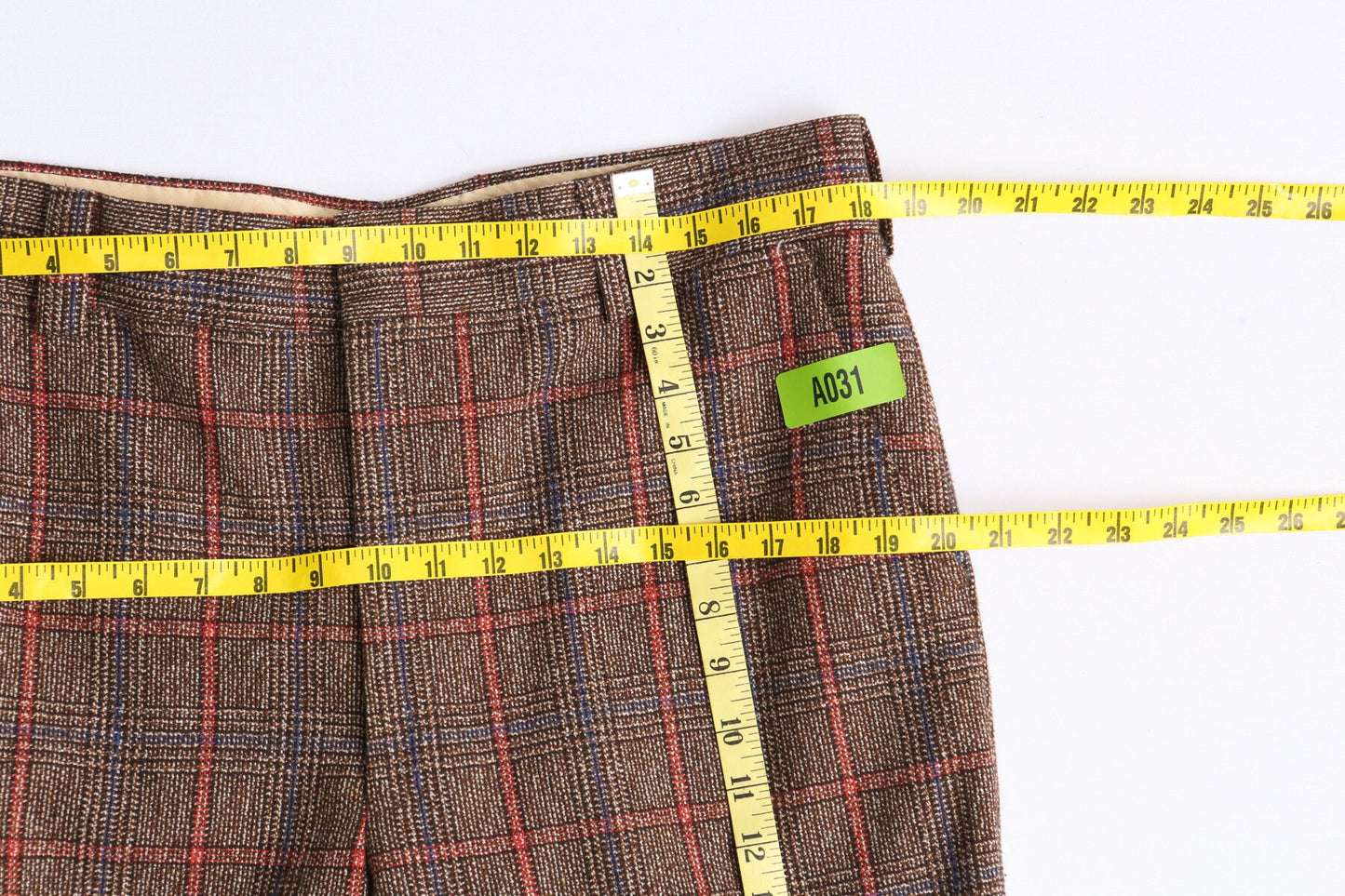 1970s Men Brown Plaid Suit