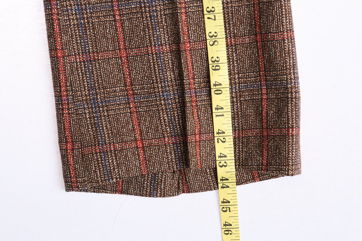 1970s Men Brown Plaid Suit