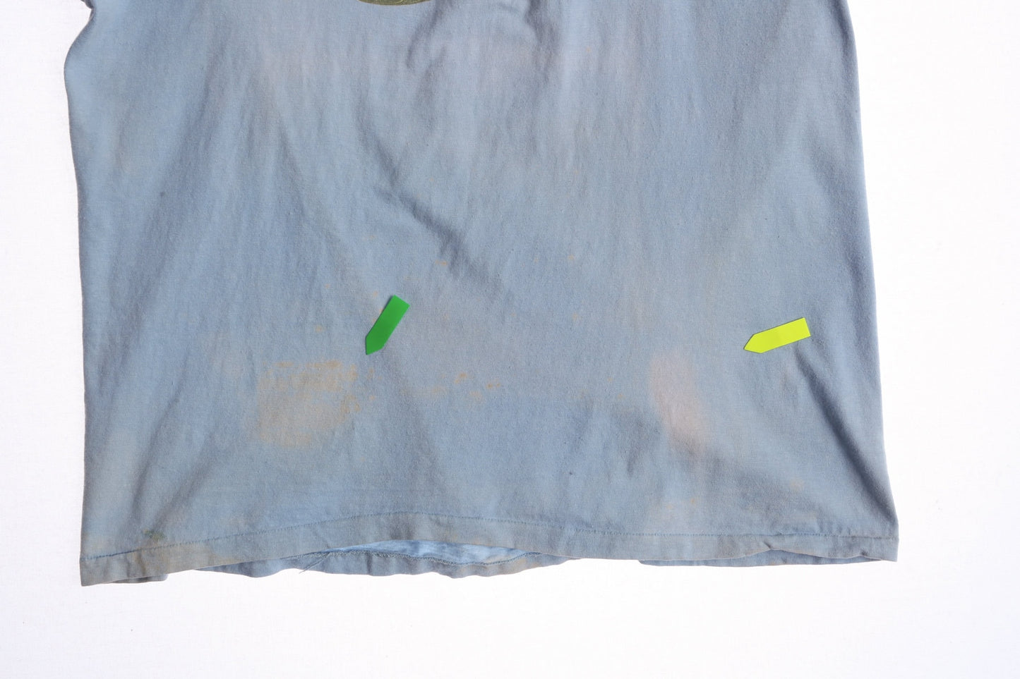 Vintage Iron Print Red Cloud Blue T-shirt