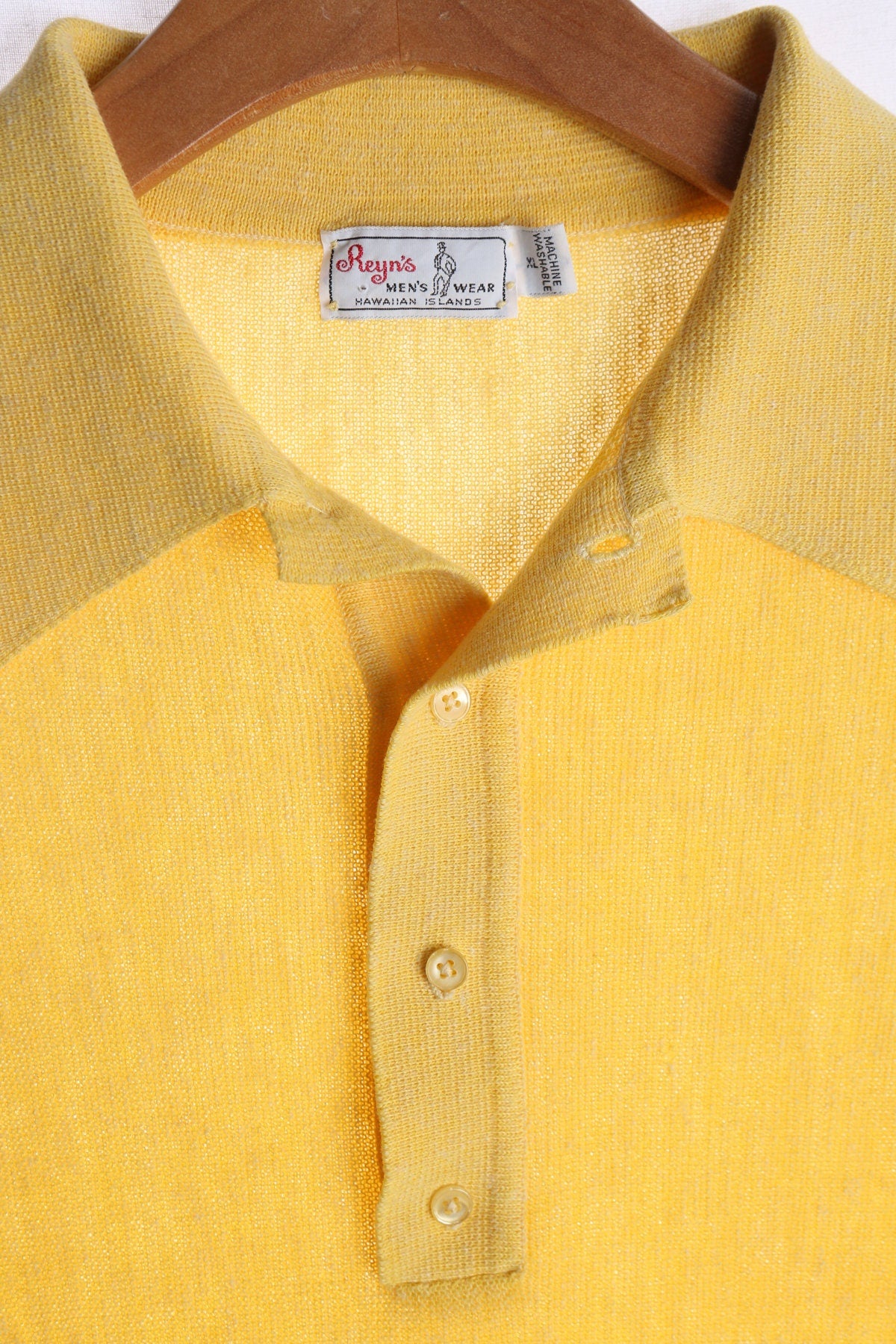Vintage Yellow Polo Shirt - Era 60s - 70s