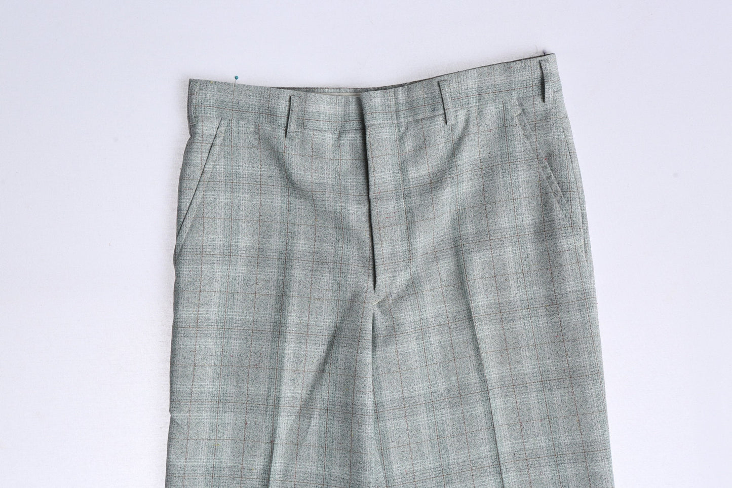 1970s Men Green and White Plaid Casual Suit