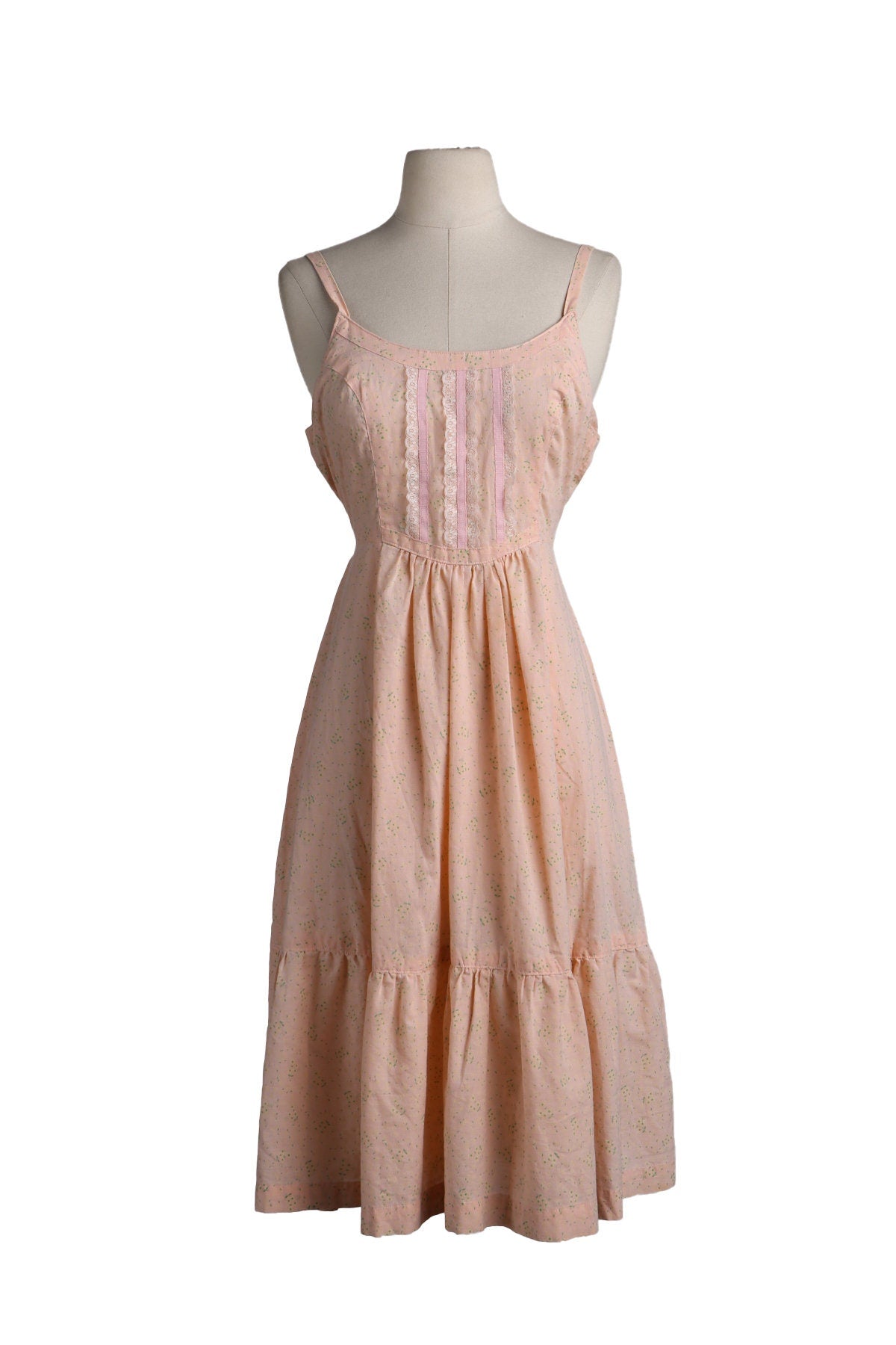 Women 70's Summer Dress - Floral Print