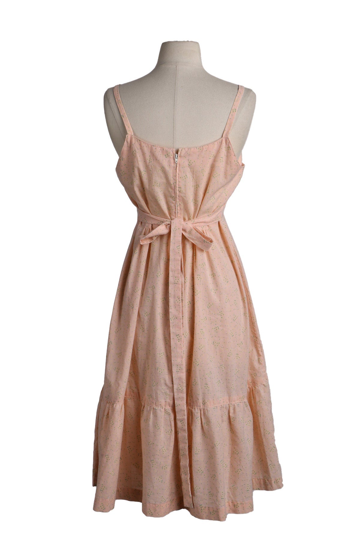 Women 70's Summer Dress - Floral Print