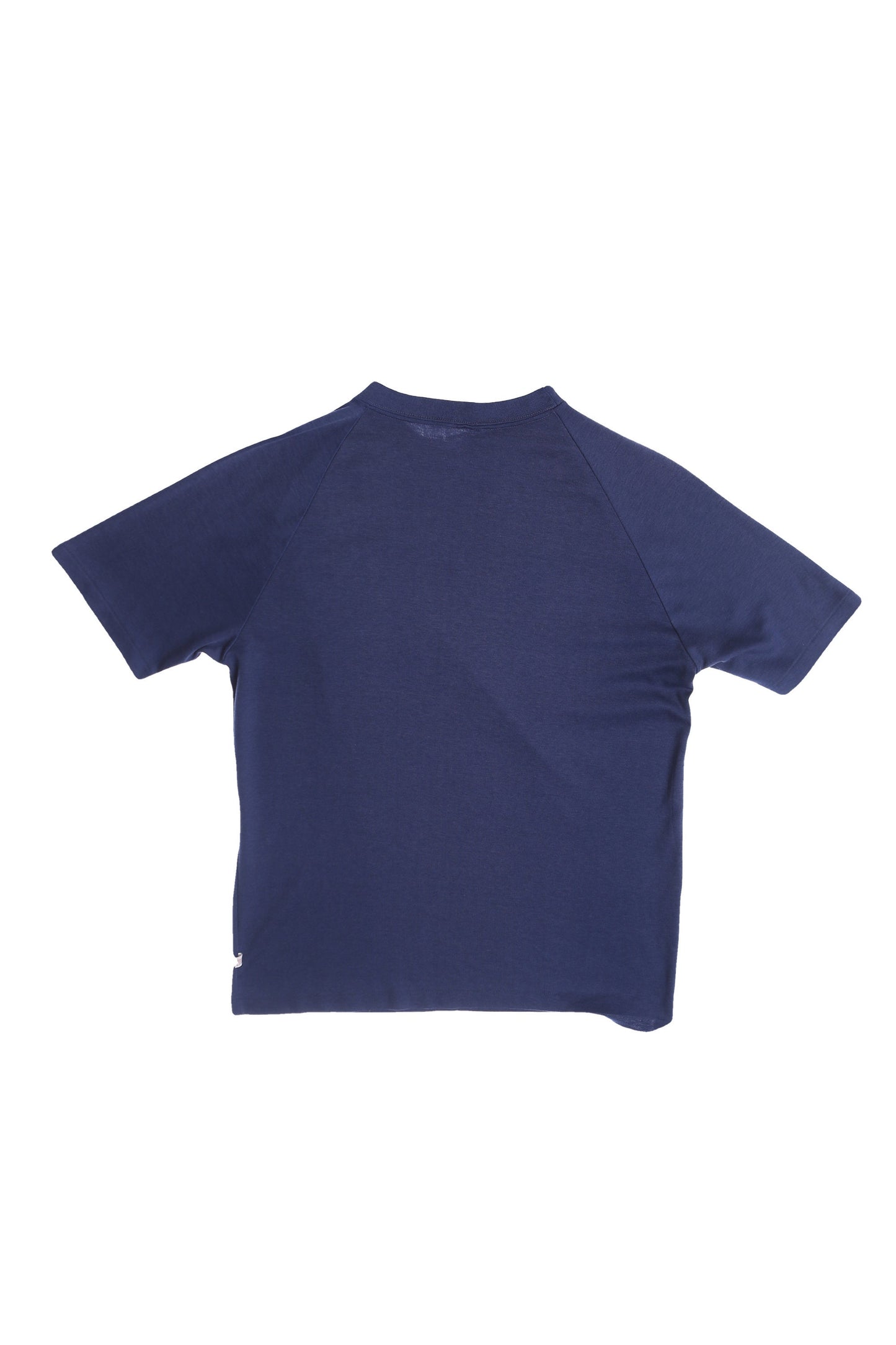 Vintage Blue Crew Neck T-shirt with Embroidered Small Feet