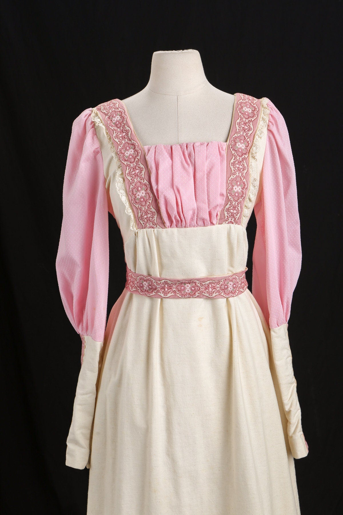 70s Women Summer Dress - Prairie Style