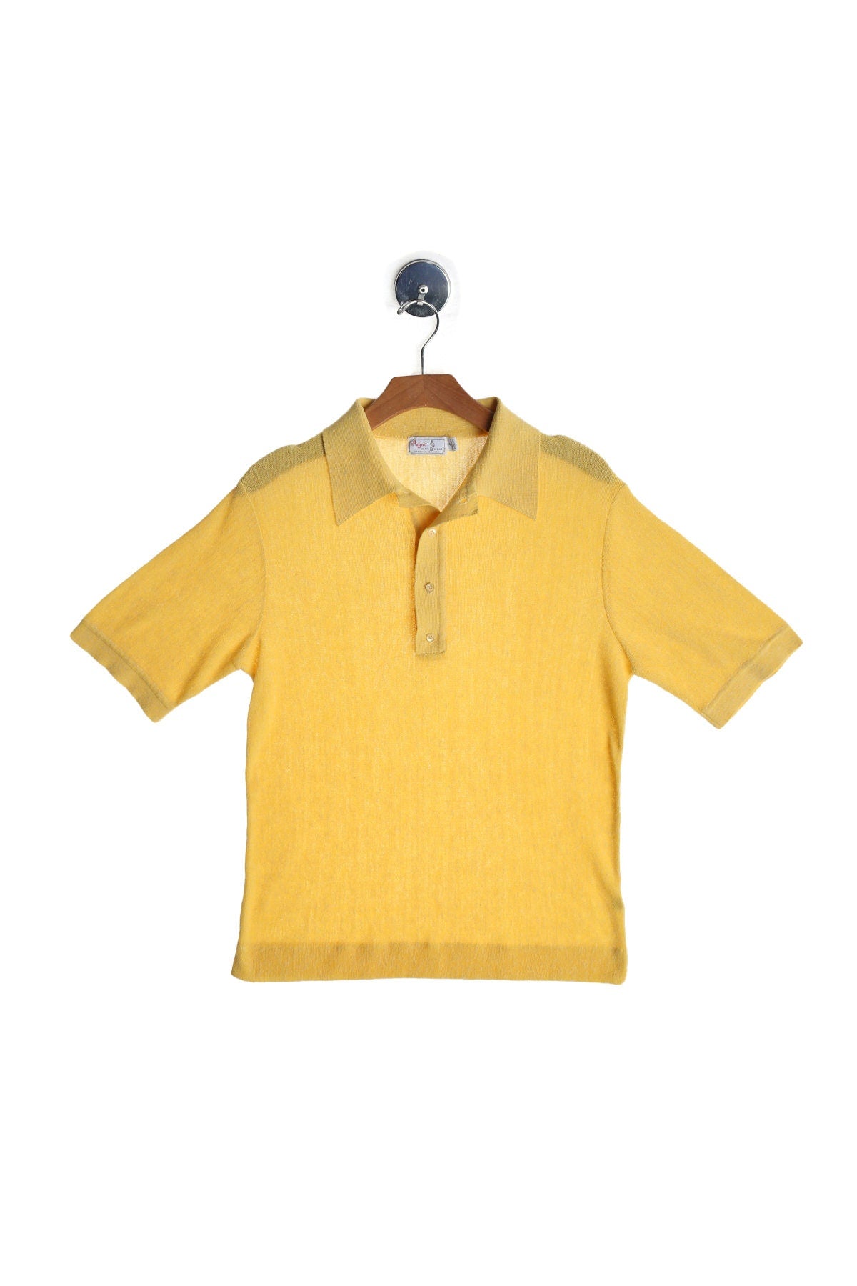 Vintage Yellow Polo Shirt - Era 60s - 70s