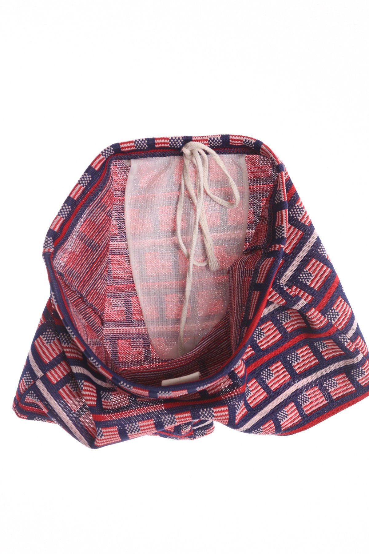 Vintage USA Flag Print Swimming Trunks - Era 60s - 70s