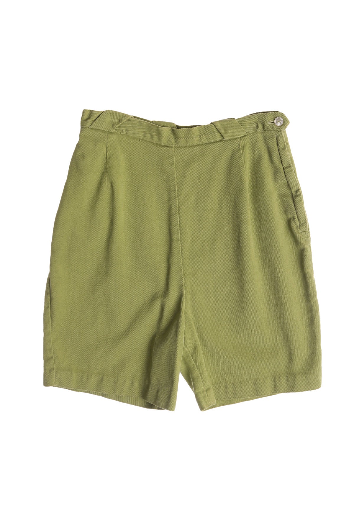 1960s Women Green Bermuda Shorts