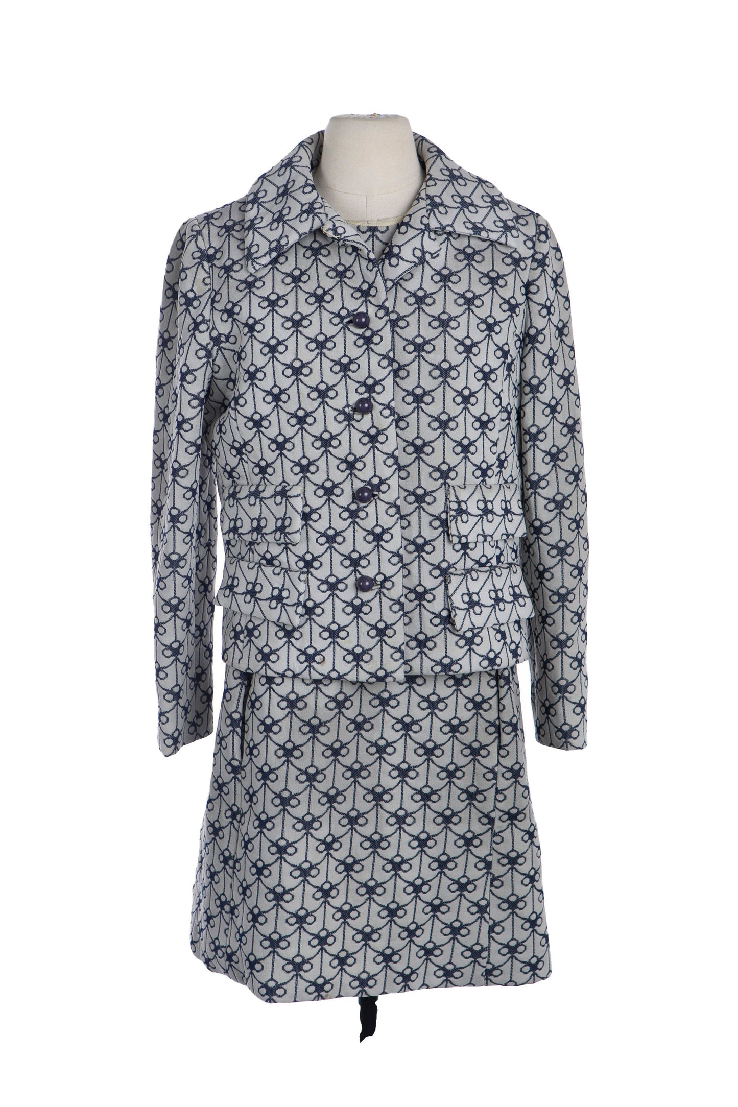 1960's Women Mod Casual Suit - Jacket / Dress Set