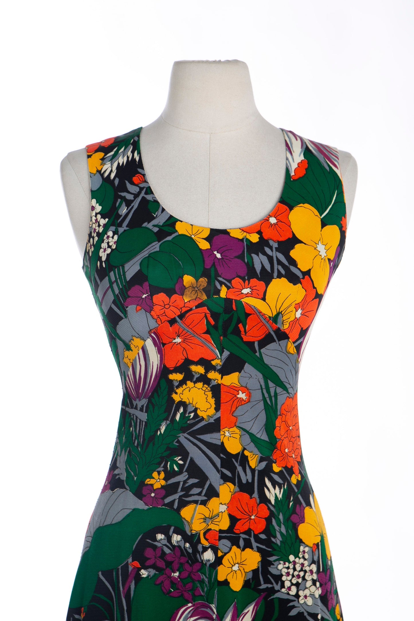1970's Women Floral Dress with Bolero Type Jacket