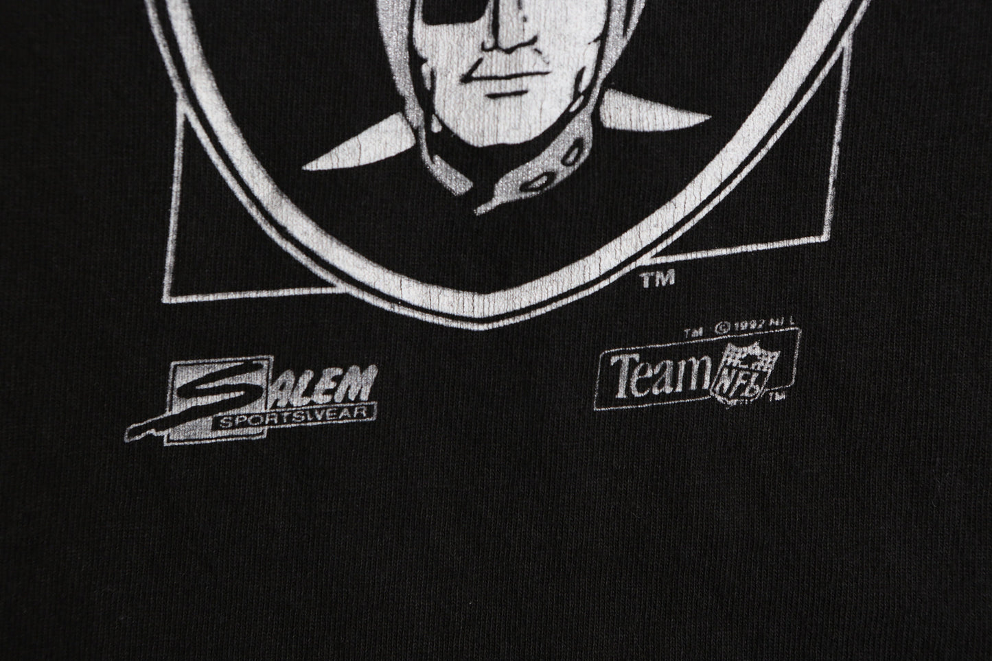 Silver and Black Raiders Football Graphic T-shirt - salem Label