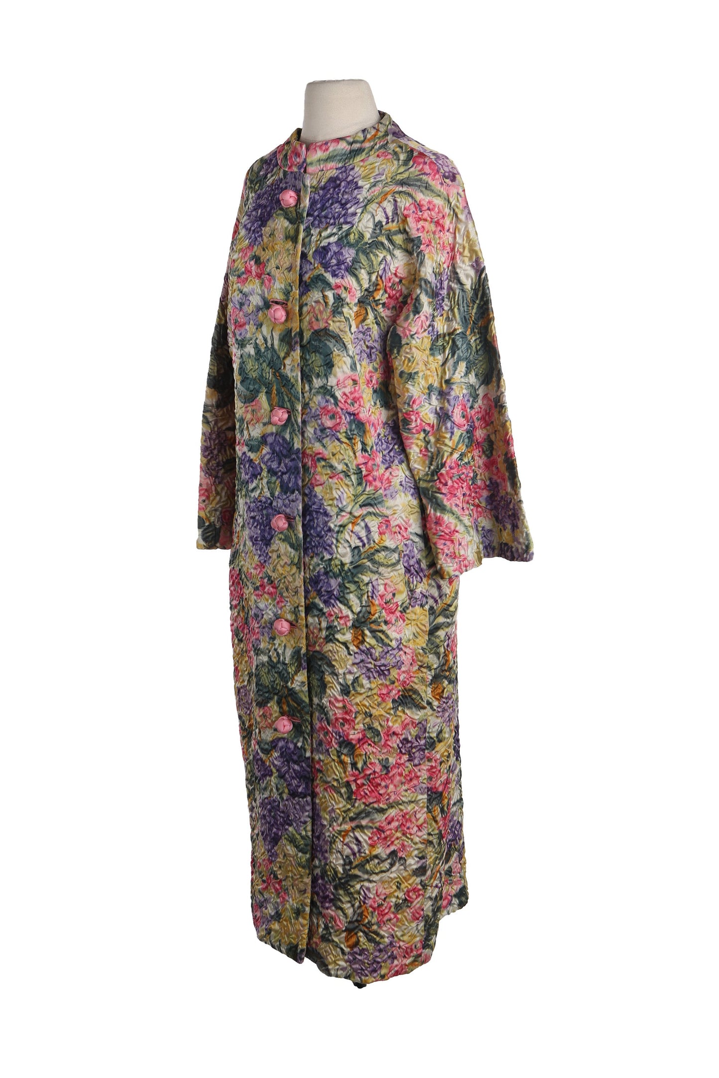 Vintage Women's Coat with Abstract Floral print