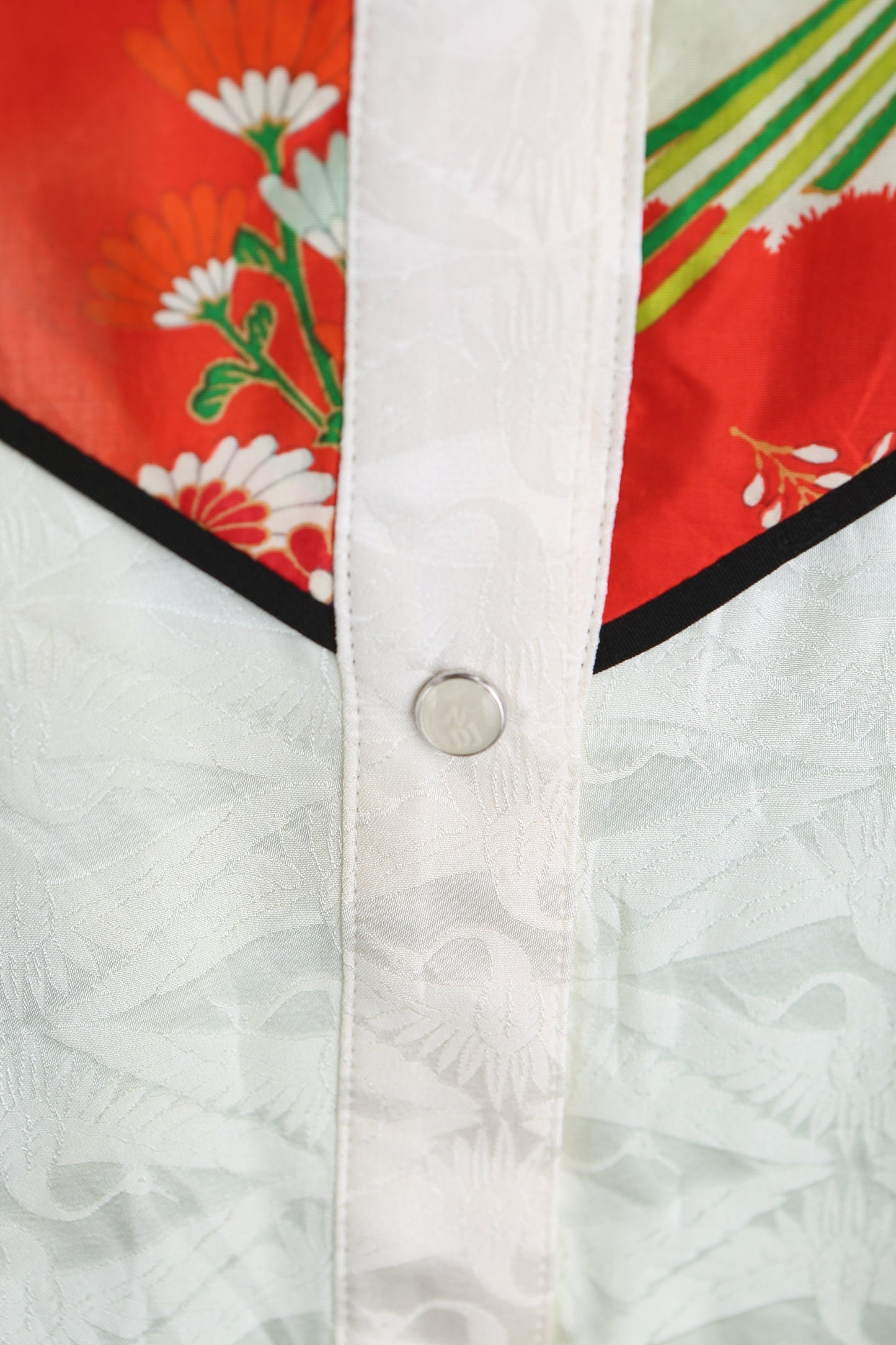 Women Western White Top Kimono Print