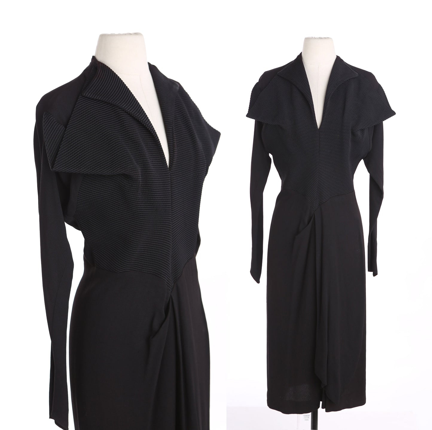 1940's Black Casual Dress by Dorothy O'Hara