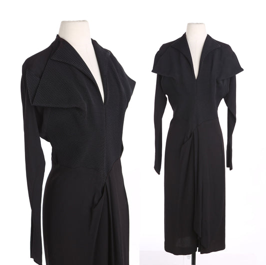 1940's Black Casual Dress by Dorothy O'Hara