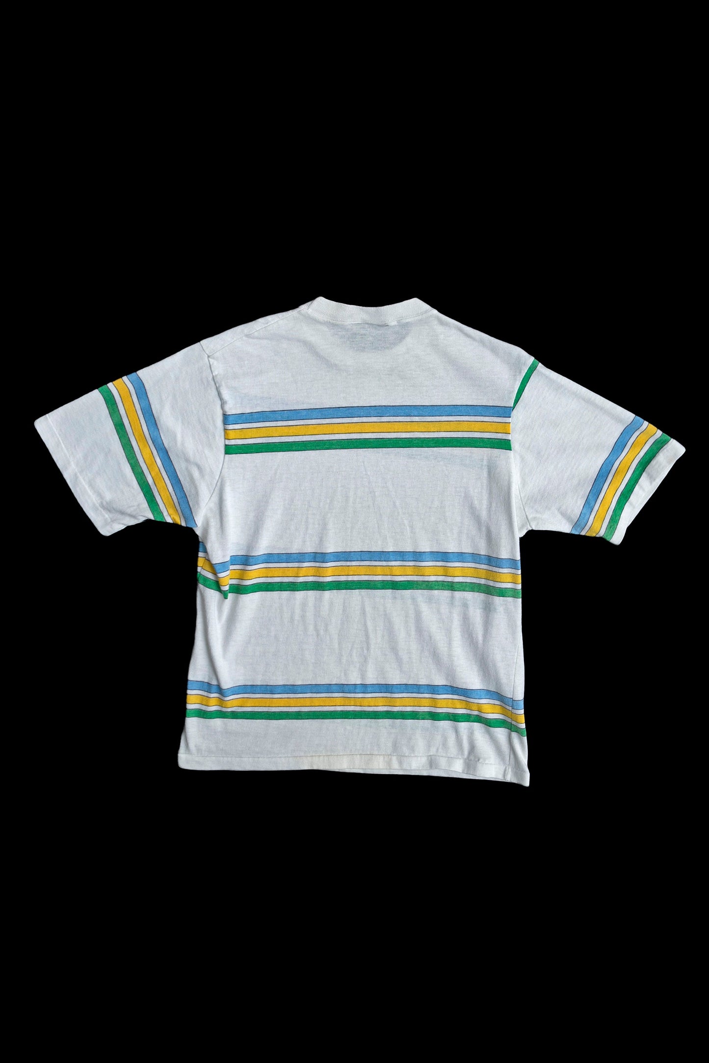 Vintage Striped White T-shirt from JC Penny - Era 1960's - 1970's