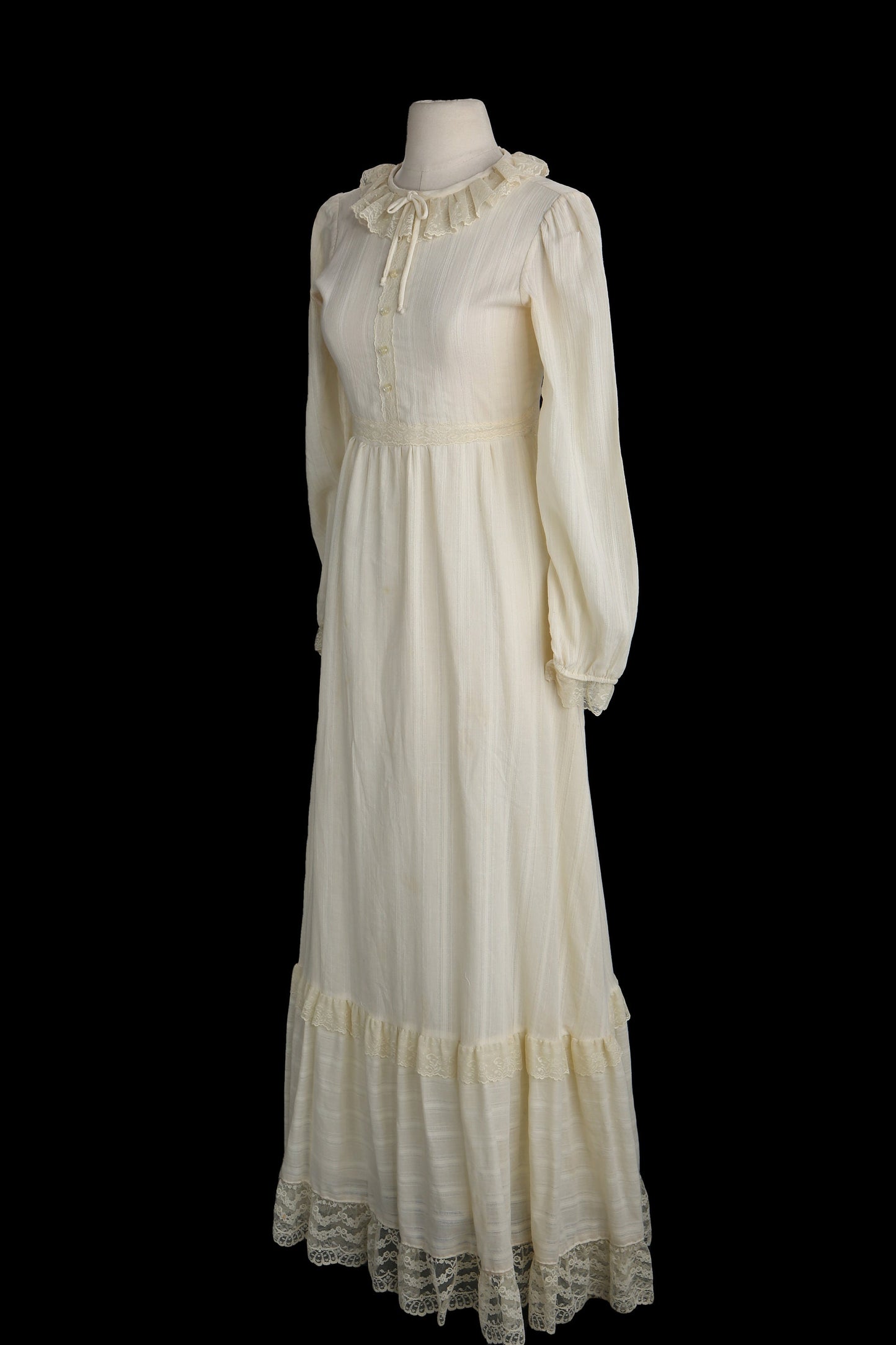 Vintage Women's Prairie Dress - Era 1960s - 1970s