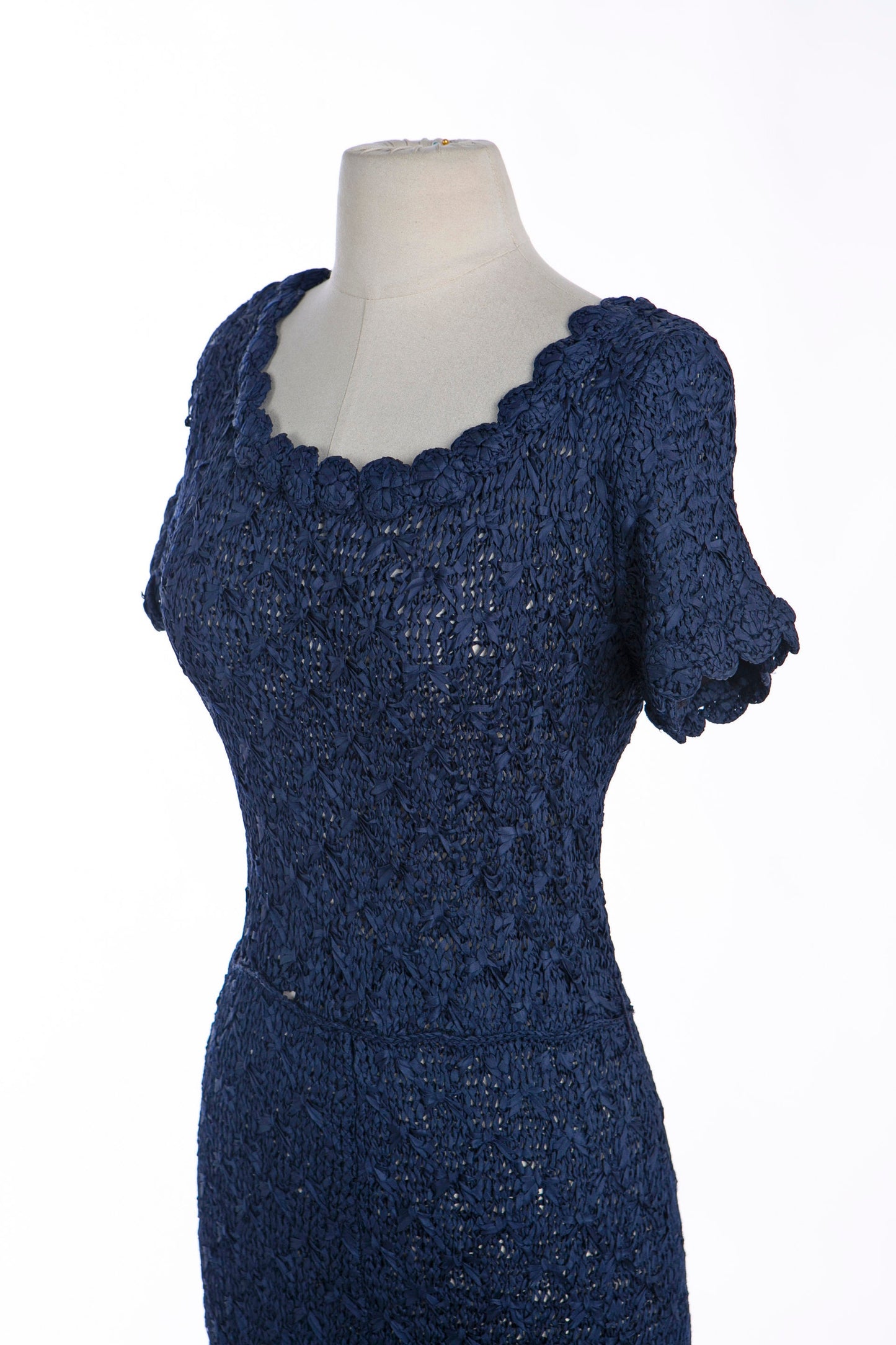 1940's Women Casual Dress with Side Zipper Closure