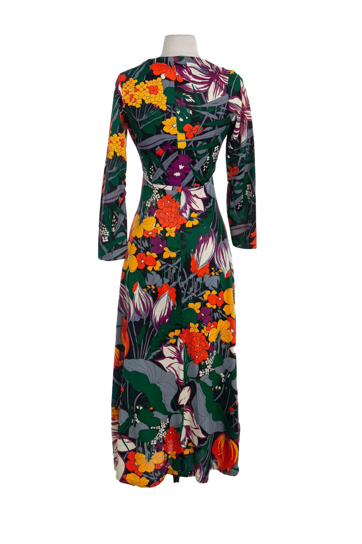 1970's Women Floral Dress with Bolero Type Jacket
