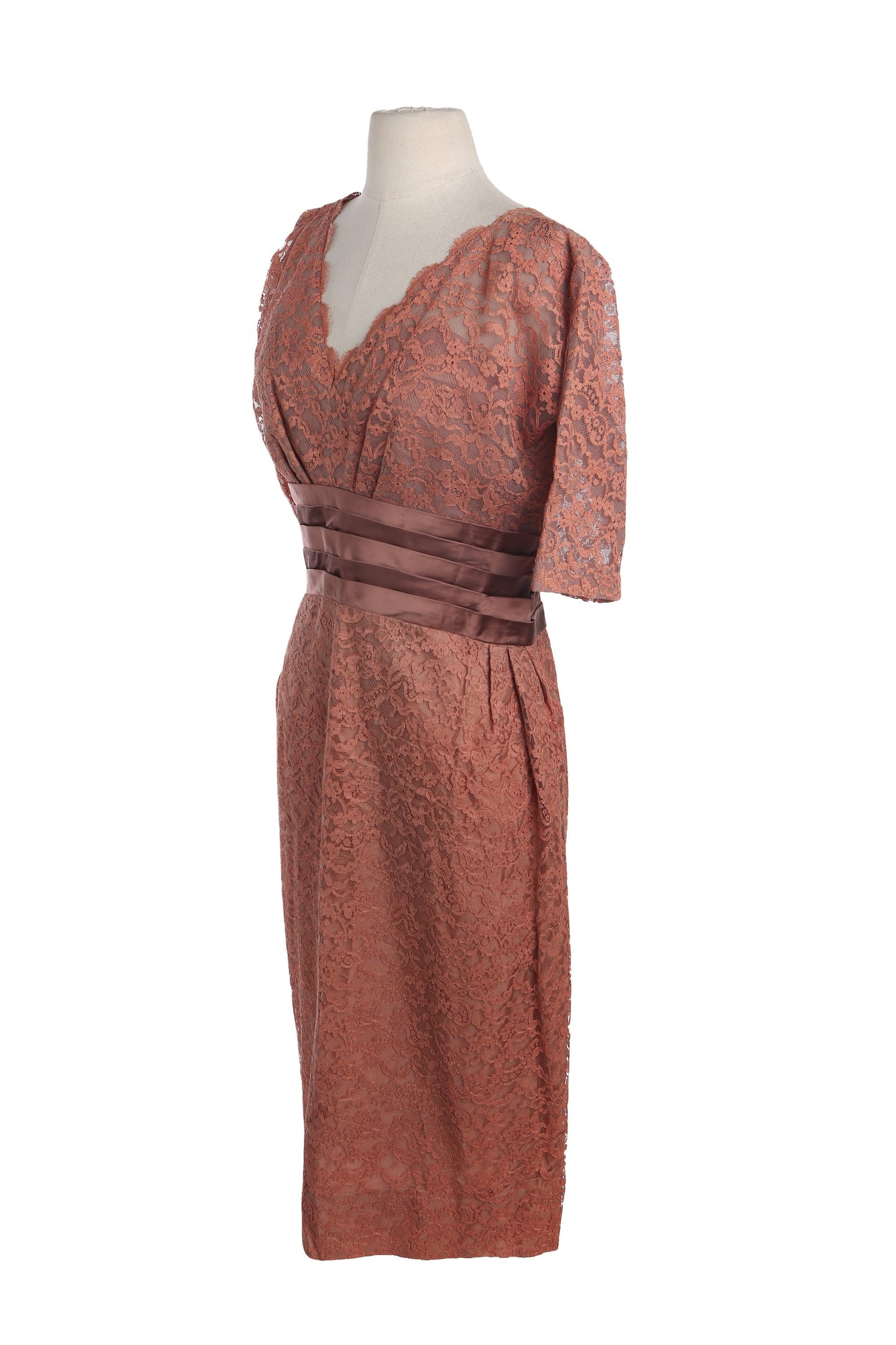 1950's Women Lace Evening Dress