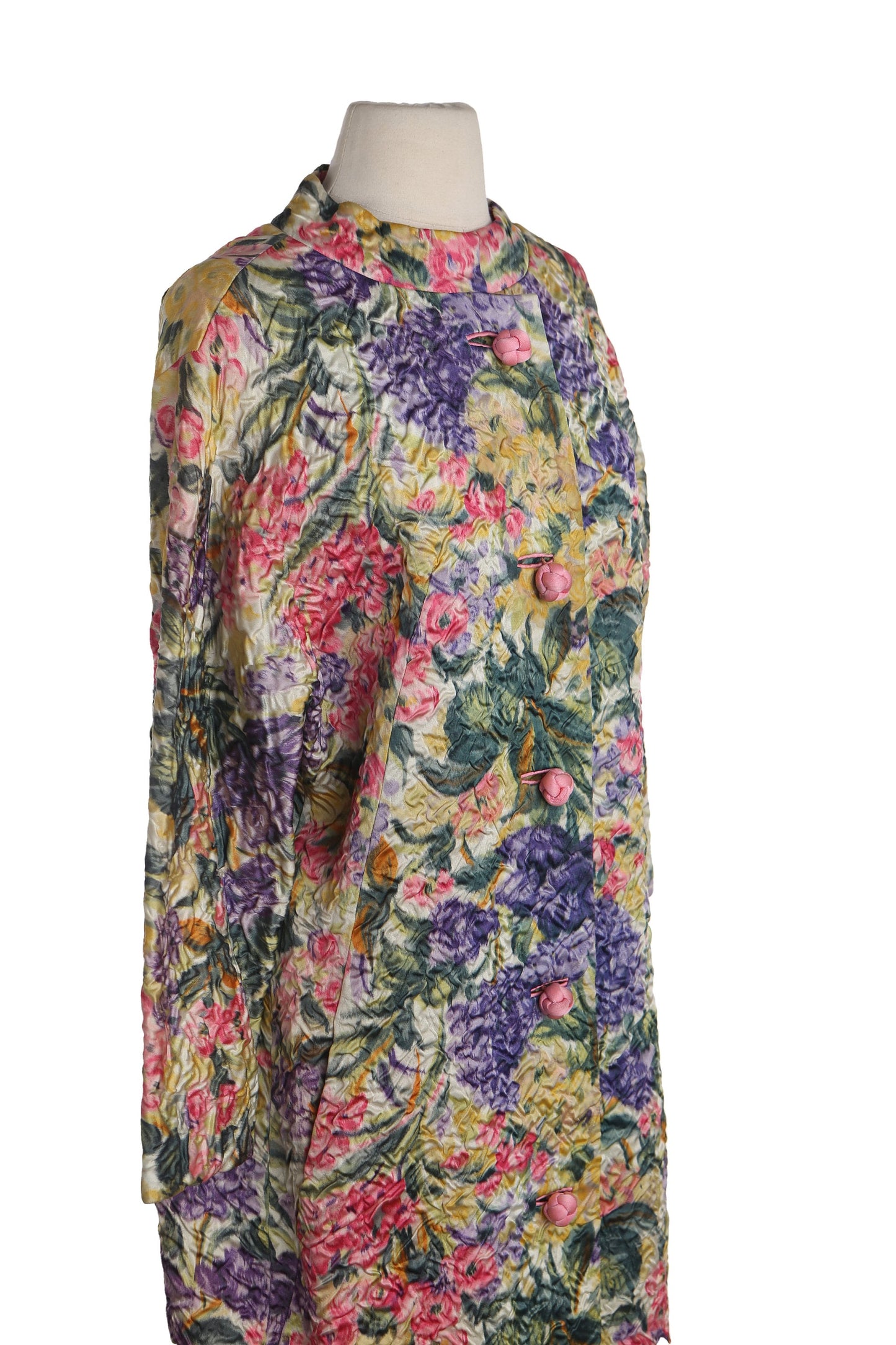 Vintage Women's Coat with Abstract Floral print