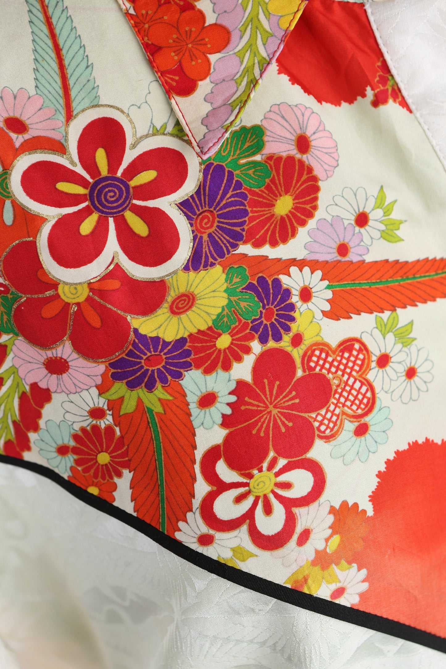 Women Western White Top Kimono Print