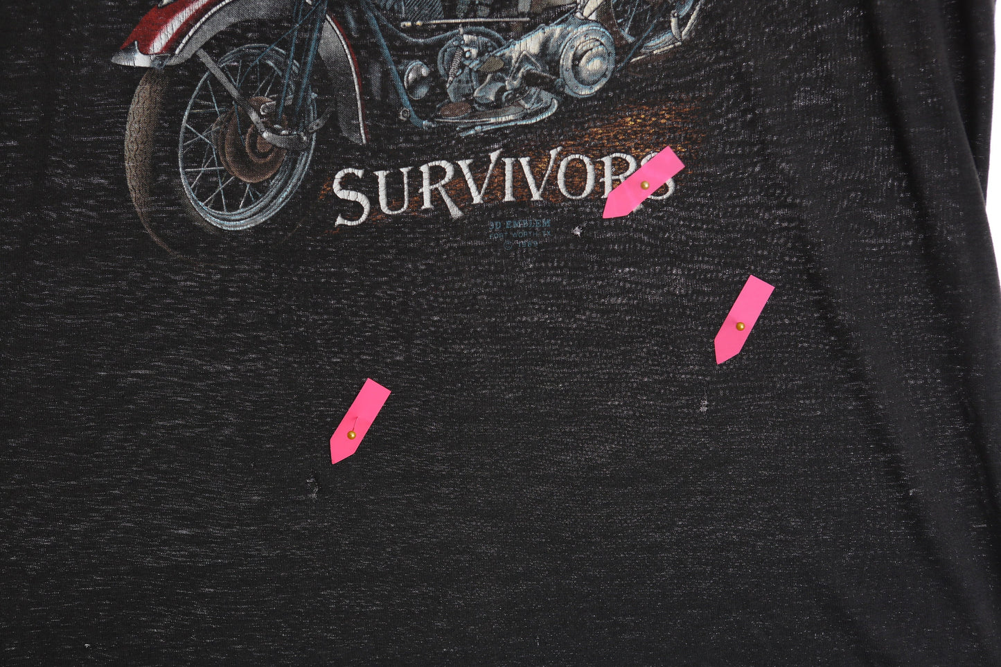 Harley Davidson Survivors - Vintage Graphic T-shirt - 3D Emblem