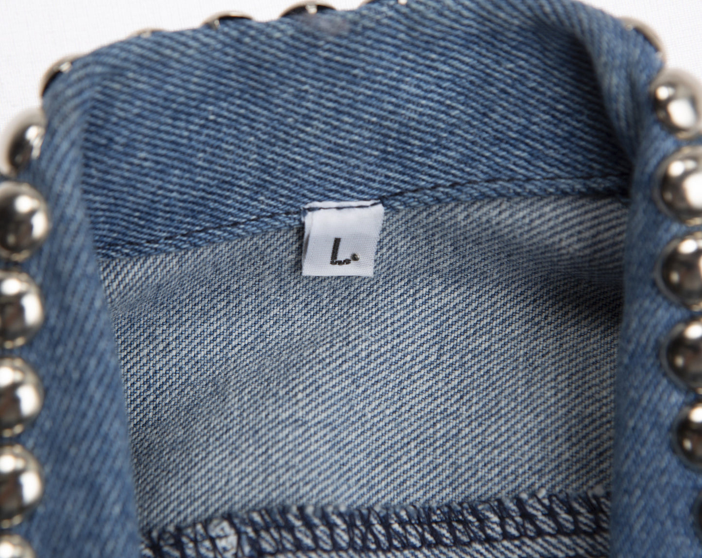 Women Patchwork Denim Studded Vest