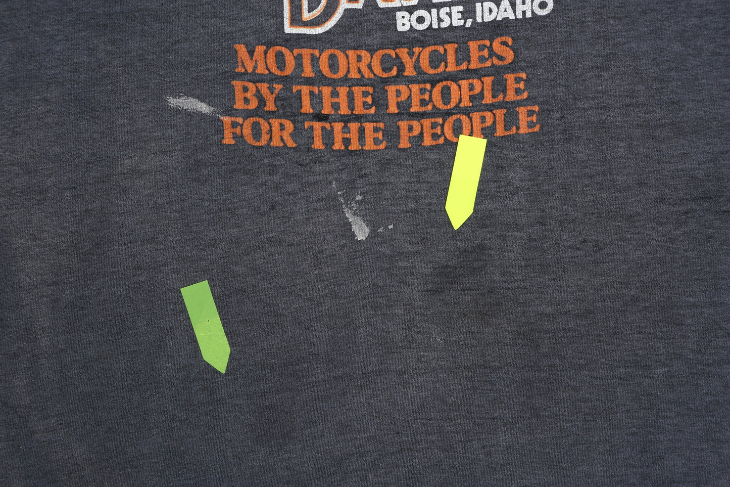 Vintage Biker Graphic T-shirt - Bob Blazier Harley Davidson Dealership Boise Idaho - Era 1980's - 1990's