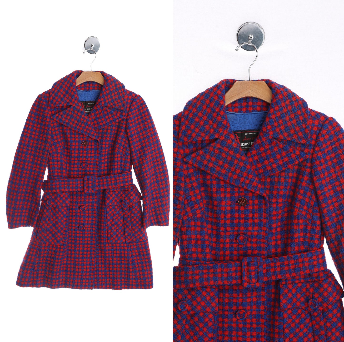 Vintage Women's Winter Plaid Coat by James Chen