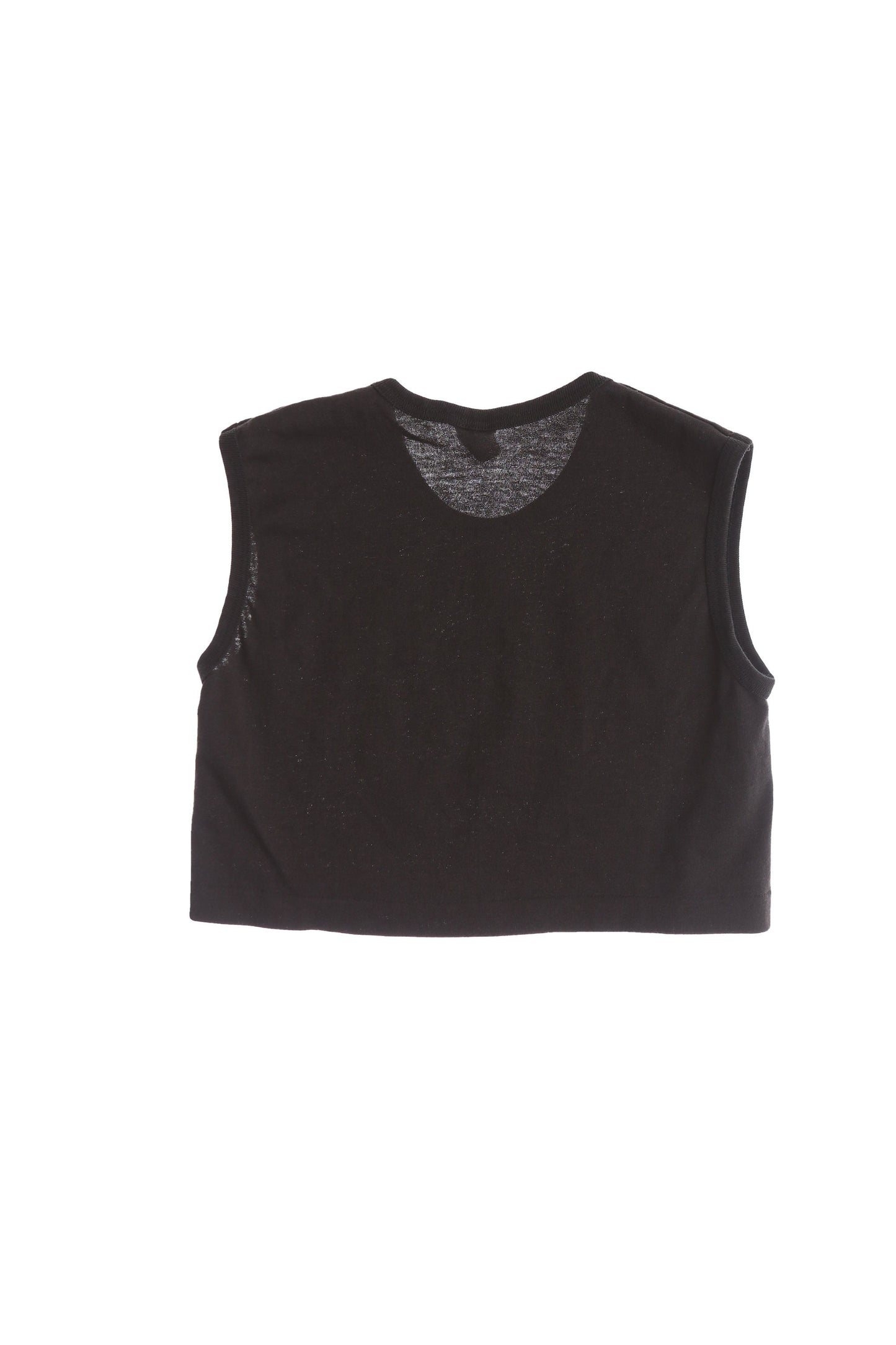 Vintage Mickey Mouse Black Graphic Cropped T-shirt