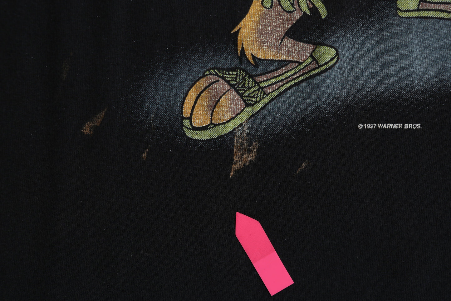 Reggae Taz Cartoon Vintage Black Graphic T-shirt