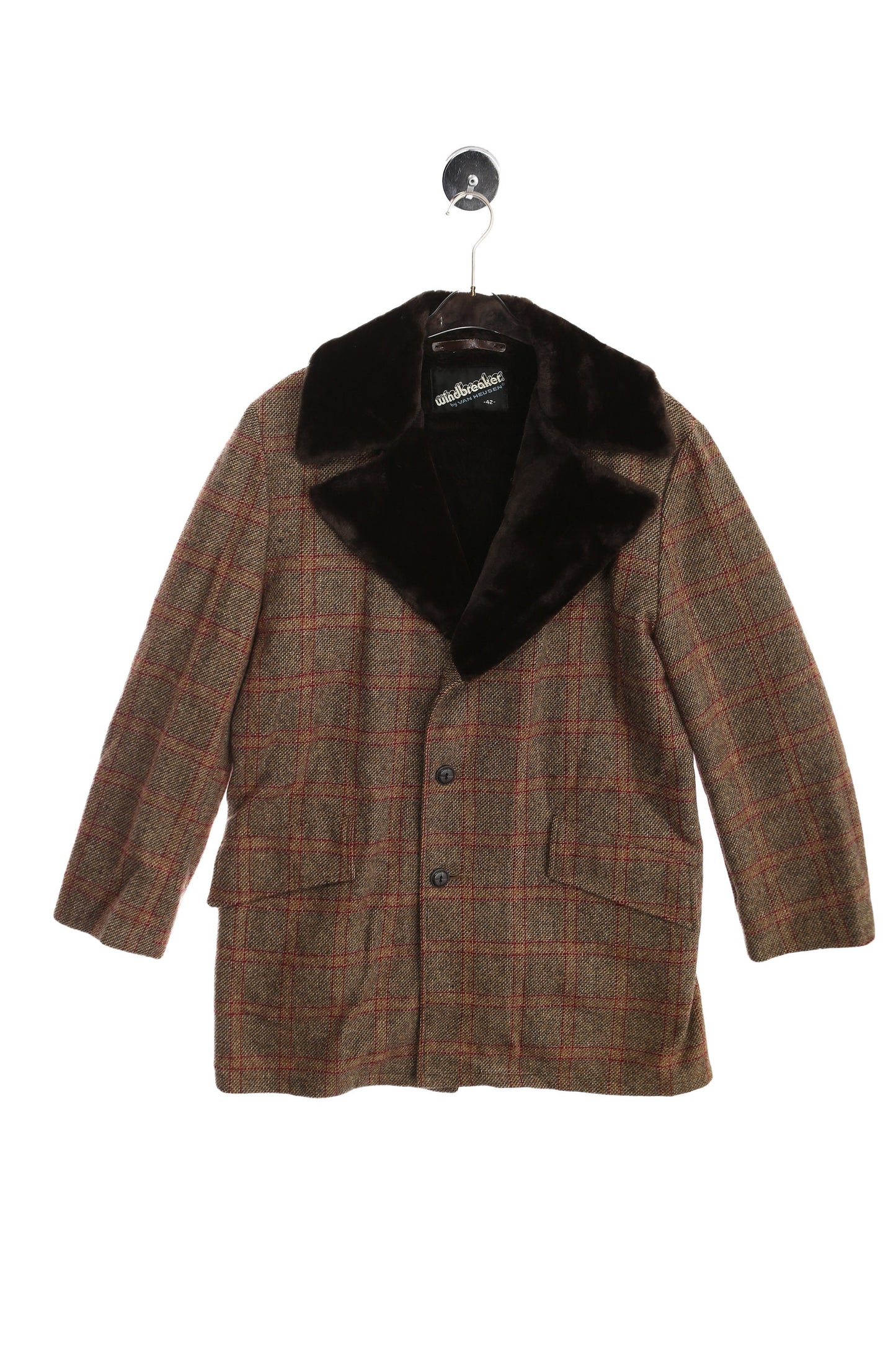 1970's Men Brown Winter Coat - by Van Heusen