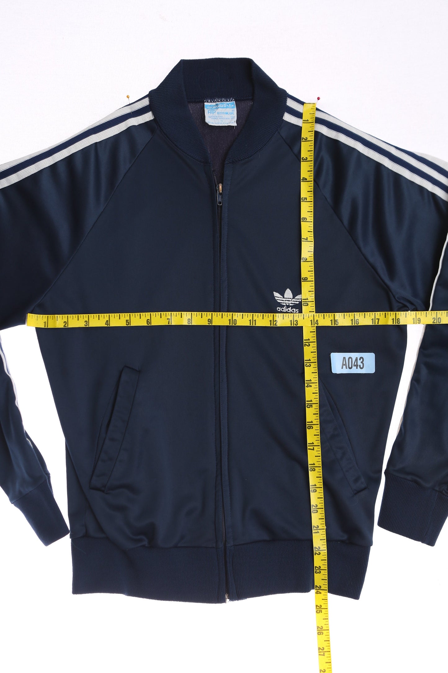 Vintage Adidas Blue Sleeve Striped Jogging Top