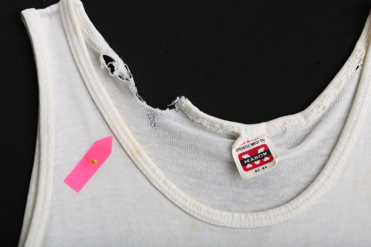 Vintage Athletic Tank Top with Bocks 35 Stitched Letters - Era 1970's 1980's