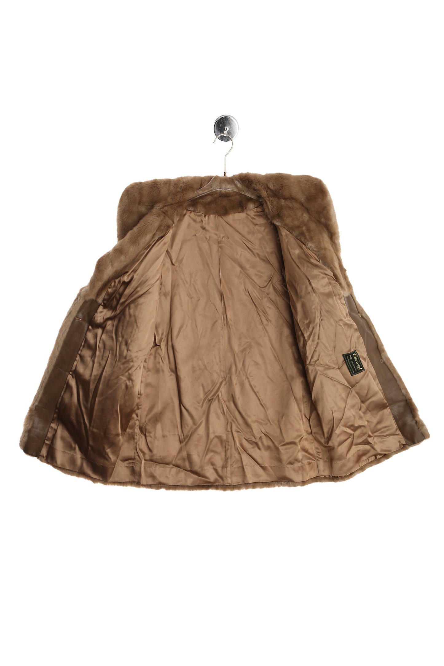 Vintage Women Brown Faux Fur Coat