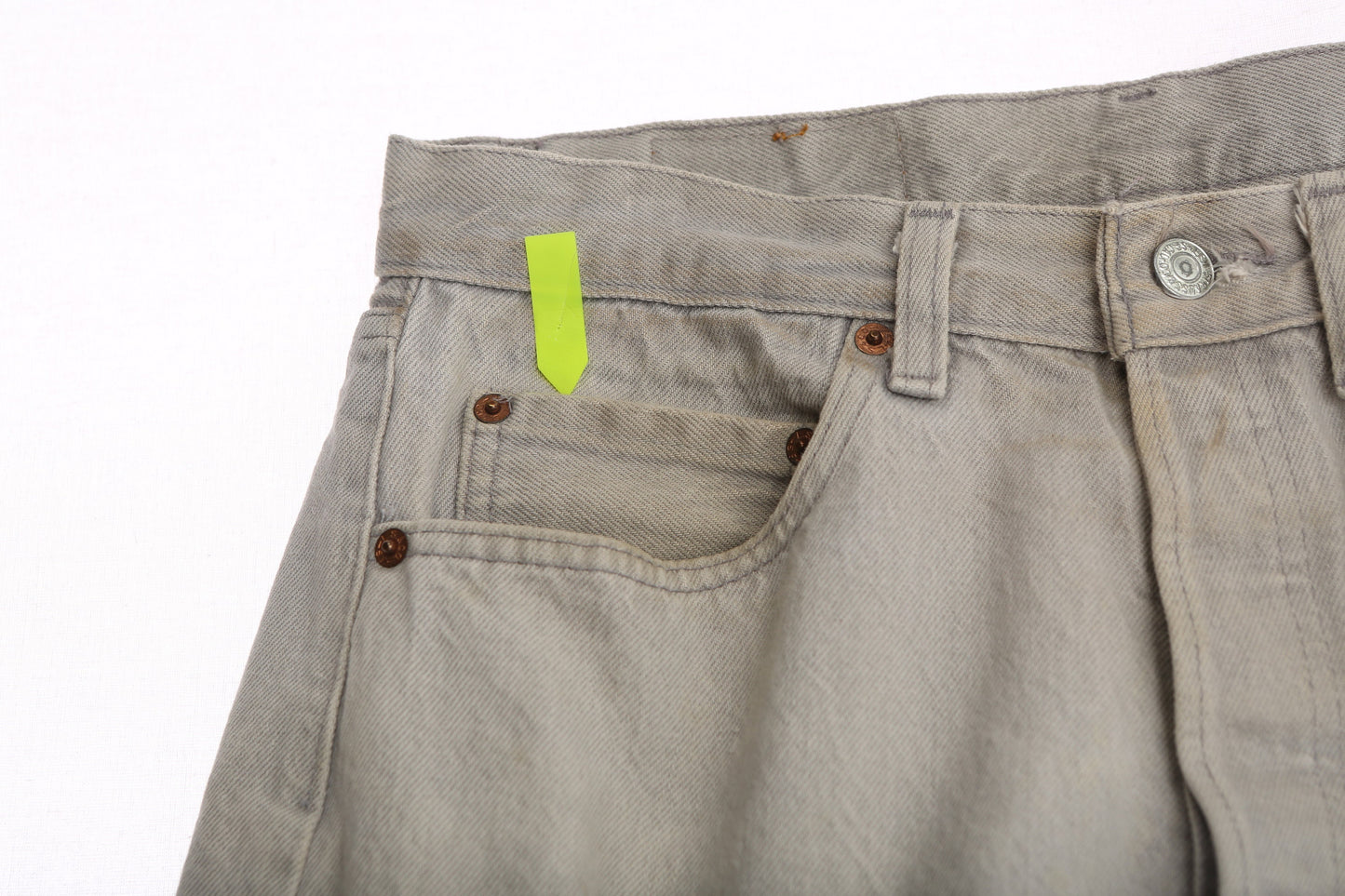 Vintage 501 Light Gray Levi's Denim Pants / Era 1980's - 1990's