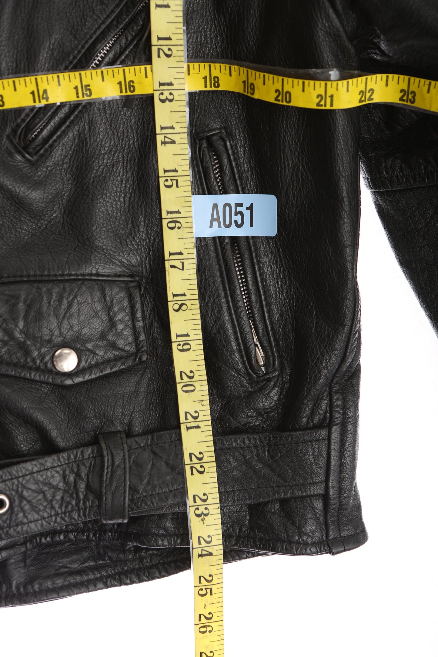 Vintage Men Black Biker Leather Jacket